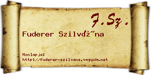 Fuderer Szilvána névjegykártya